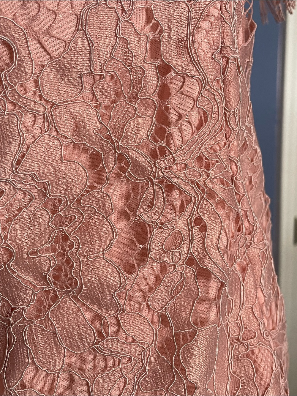 PrettyLittleThing Pink Lace Mini Bardot Dress - Picture 7 of 10